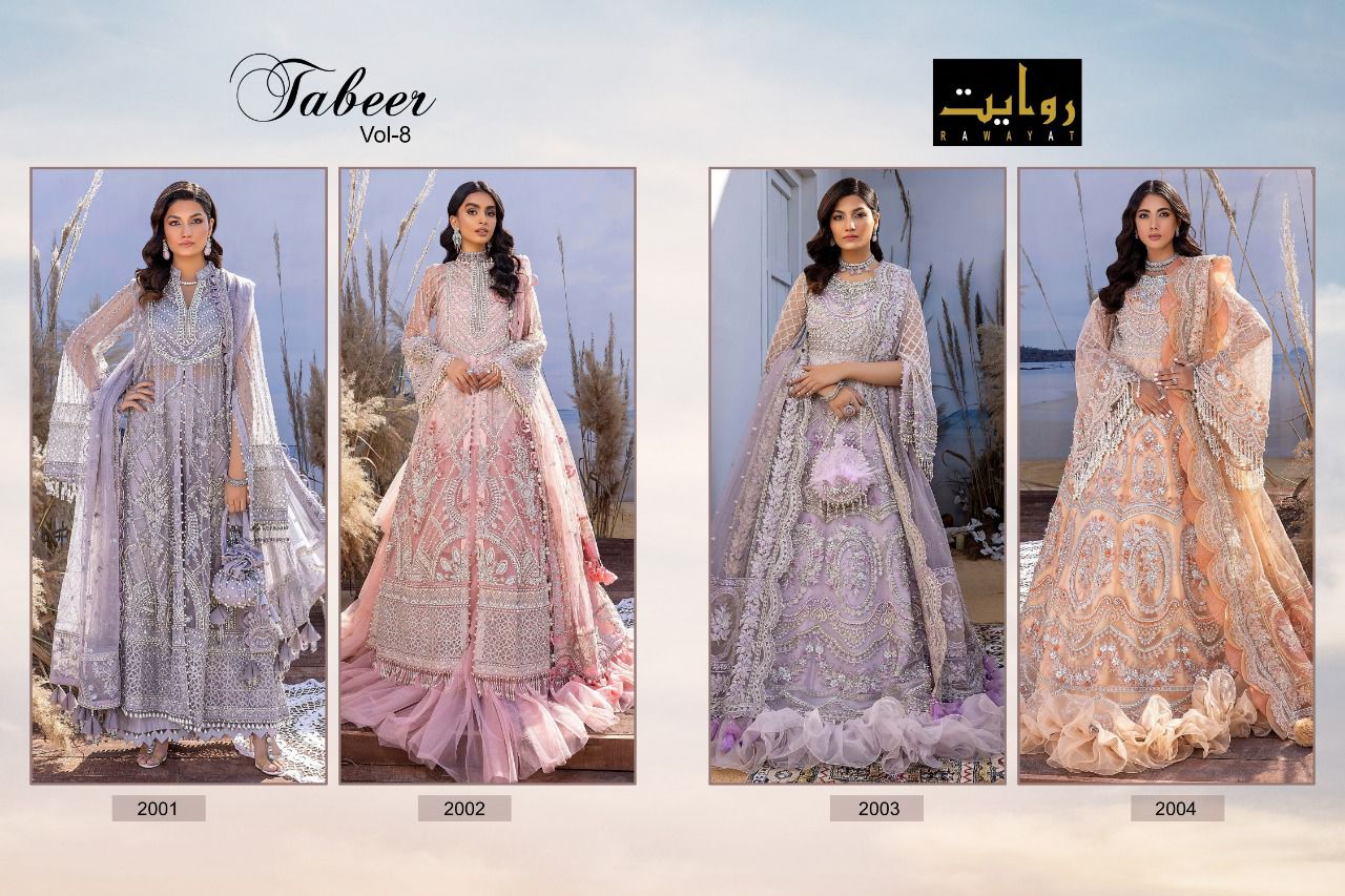 Rawayat Tabeer 8 Heavy Wedding Wear Bridal Pakistani Salwar Kameez Collection